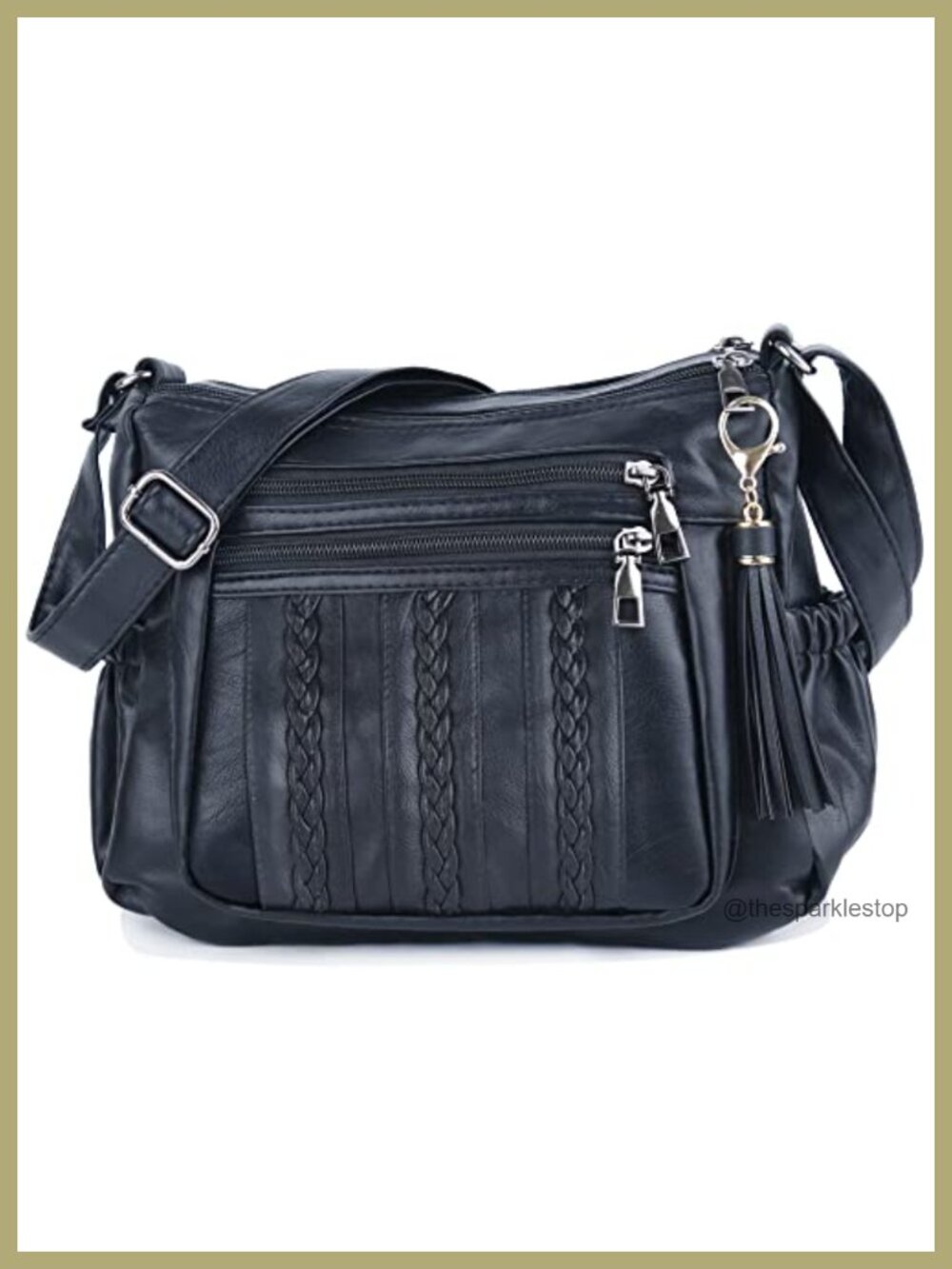 PU Leather Crossbody Purse with Multiple Pockets